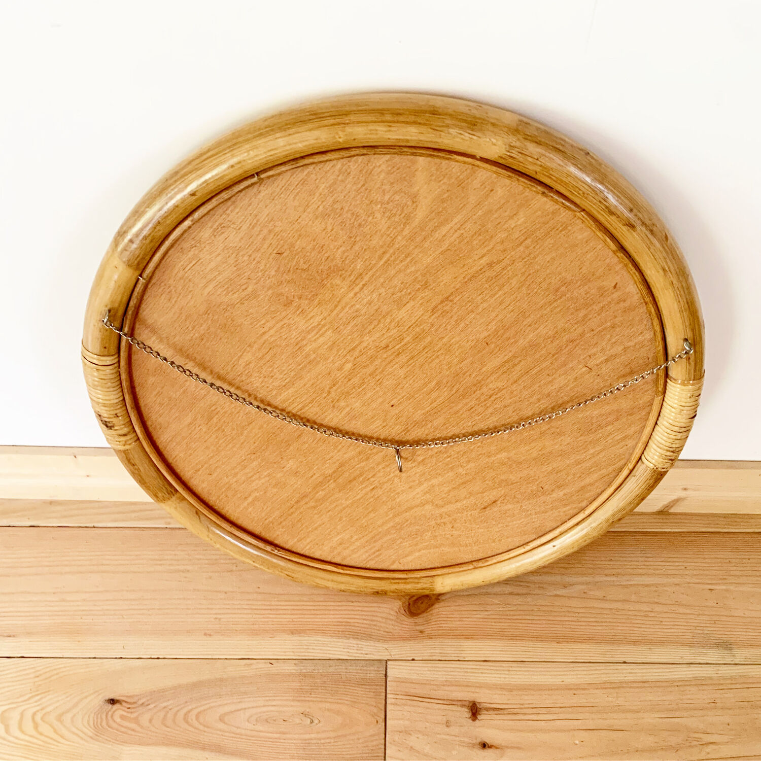 Vintage rattan mirror