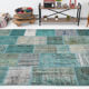 Tapis patchwork vintage vert 300x210cm