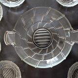 Art Deco glass dessert service