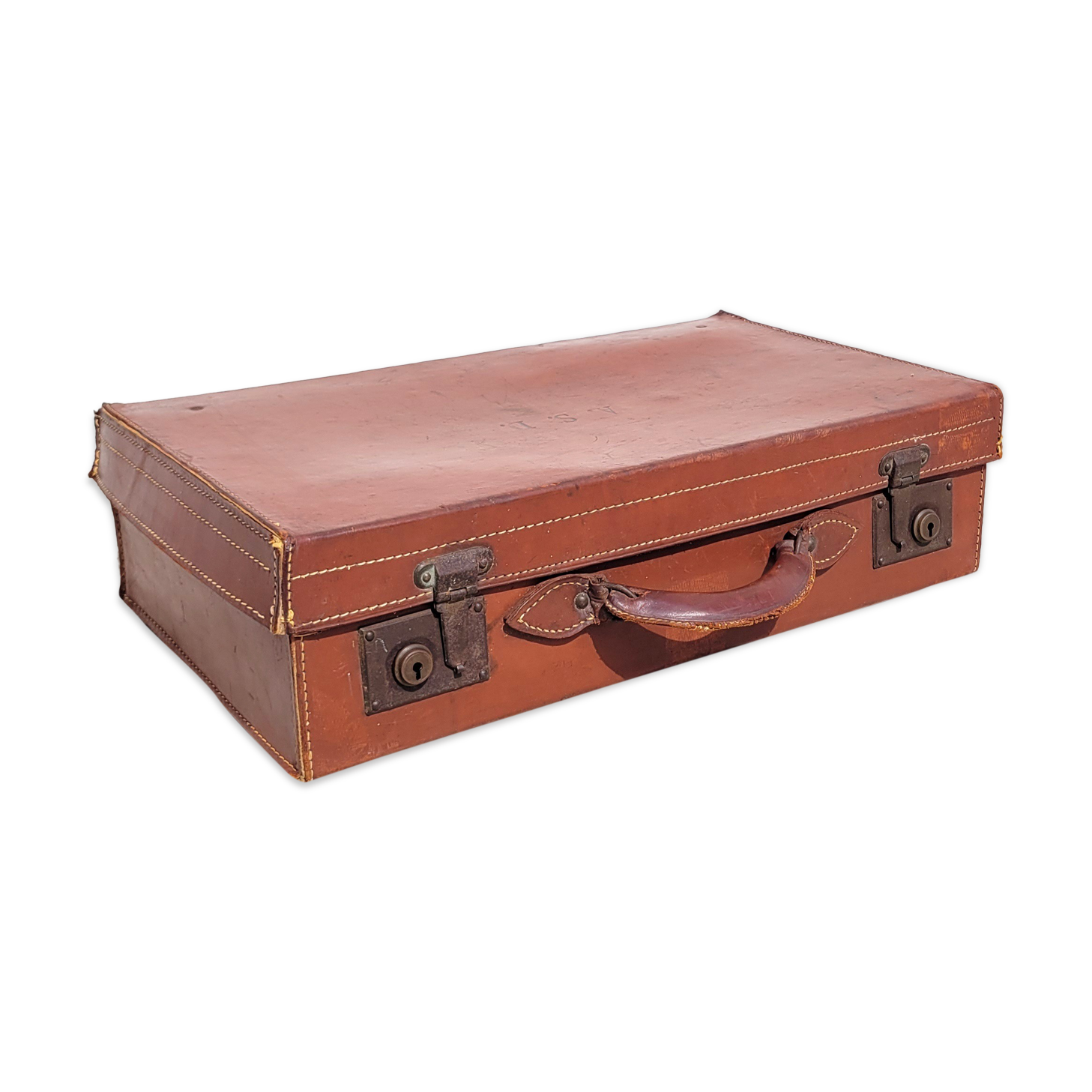 Old leather suitcase ASD
