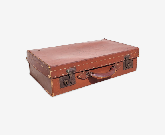 Valise en cuir ancienne ASD