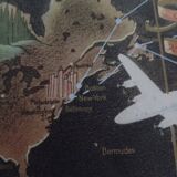 World map / Planisphere by Lucien Boucher for Air France