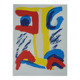 Colour lithograph, Bengt Lindström, 1995, The Giant on the Mountain,