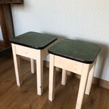 Wooden and formica stools