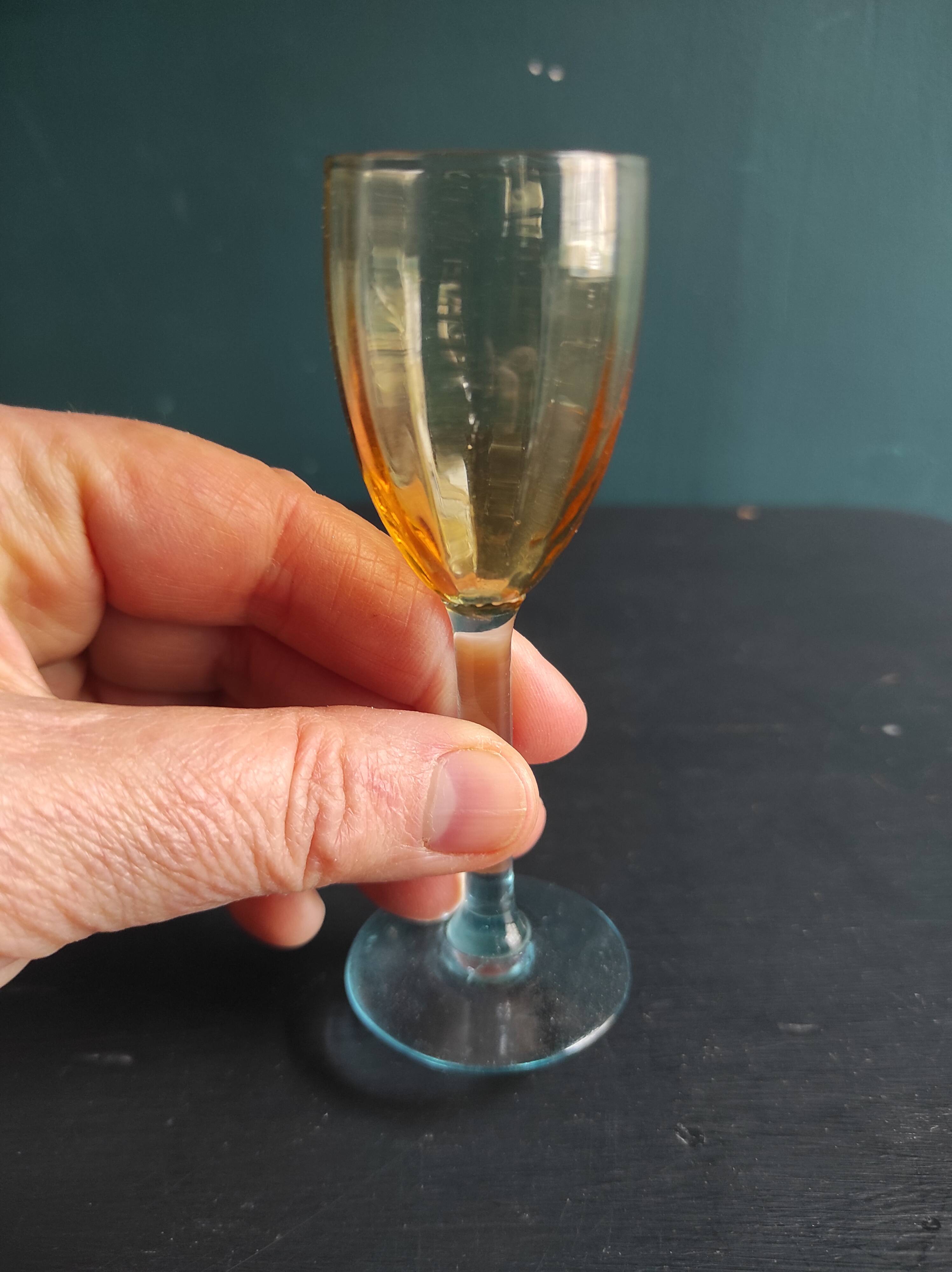 Set of 4 vintage French glasses for liquor