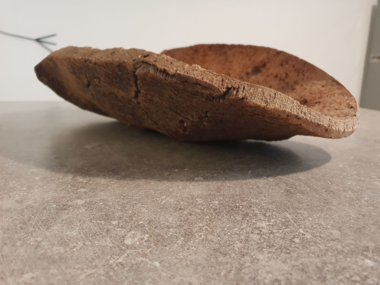 Vintage cork fruit bowl