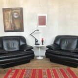 Authentic vintage armchairs leather Italian style quality top 1970