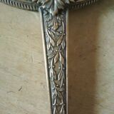 Old hand mirror beveled glass