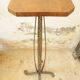 Sellette Fer Forgé et Bois - Table d'Appoint Art Déco - Meuble Colonne