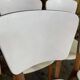 Suite of 6 vintage chairs in white Skaï