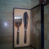 Silver-plated fish service in good condition, 20th century