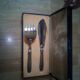 Silver-plated fish service in good condition, 20th century