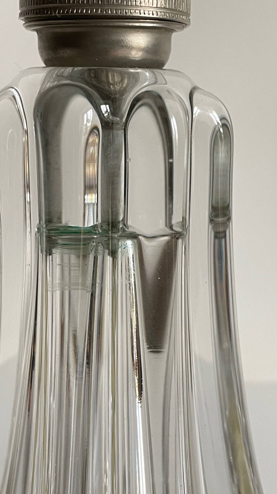 Art deco crystal star lamp base