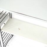 Tomado floor shelf in shades of gray