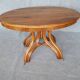 Extending table with vintage bentwood base from the end of the 19th century