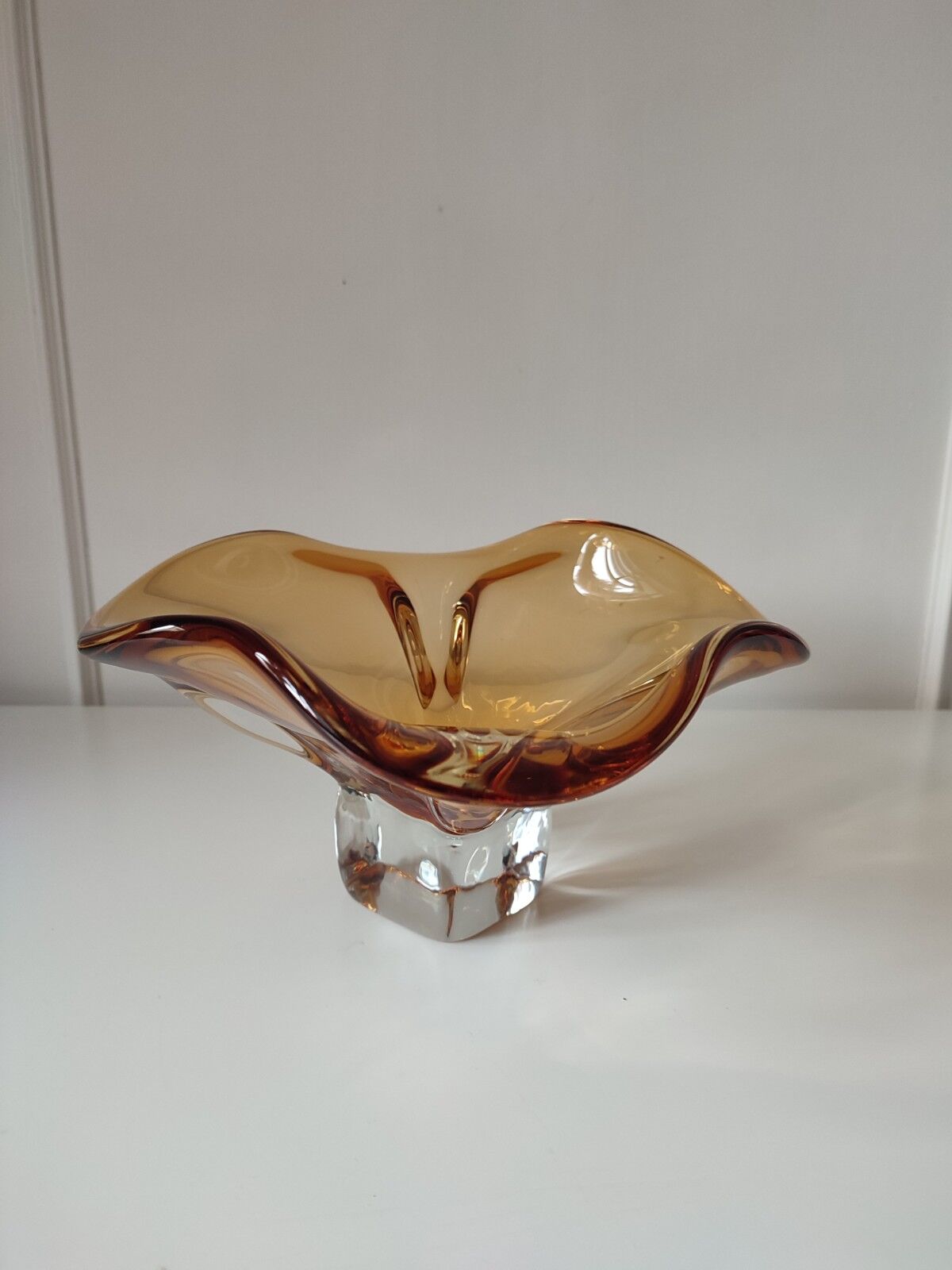Amber glass cup