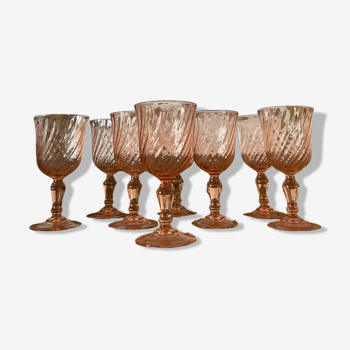 Set of 8 Rosaline wine or water glasses