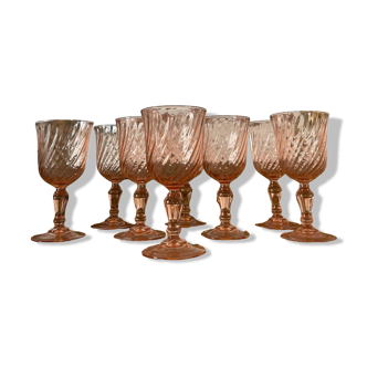 Lot de 8 verres à vin ou eau Rosaline