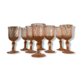 Set of 8 Rosaline wine or water glasses