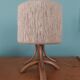 Lampe vintage bois et corde