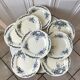 Set of 8 flat plates Terre de Fer Salins model "Rocailles" late nineteenth