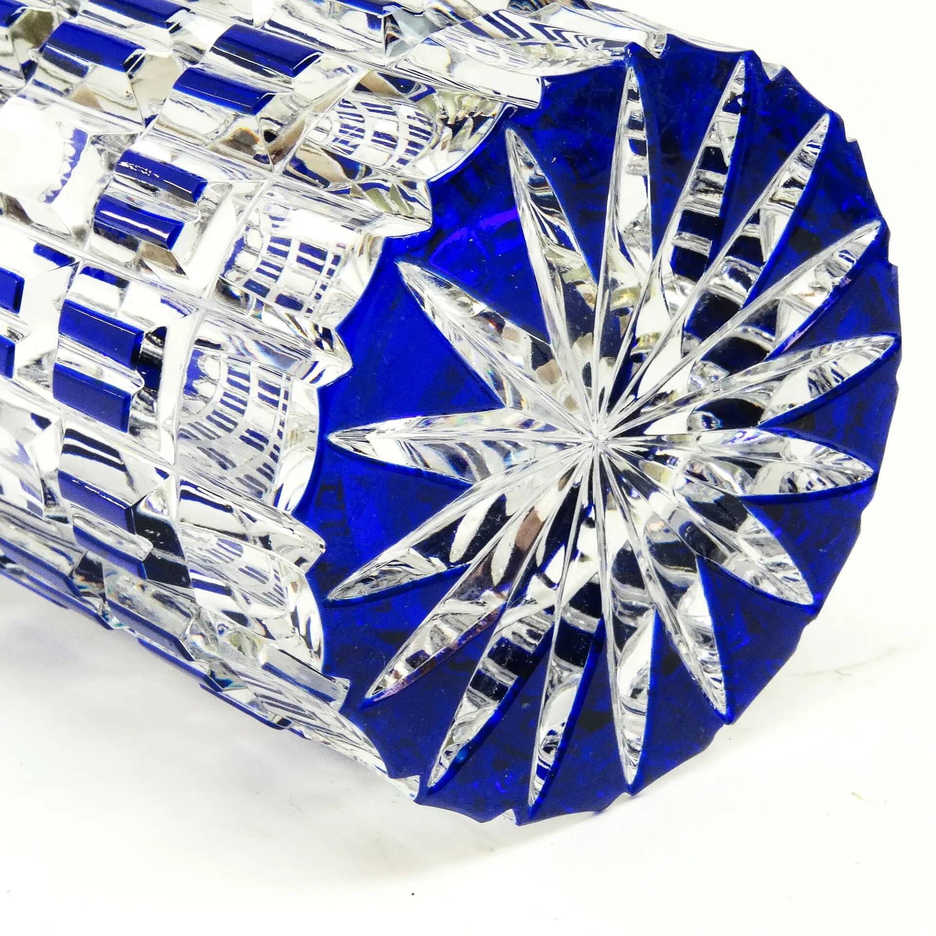 Mid-century modern vase, cobalt glass, Germany, 1950s