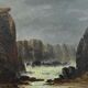 Painting "The Wild Coast of Belle-Île-en-Mer", French school of the 19th century.