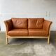 Sofa 2 seater Danish by Mogens Hansen- Cognac Leather