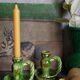 Duo of vintage potter's ceramic candle holders Regional Folk Art