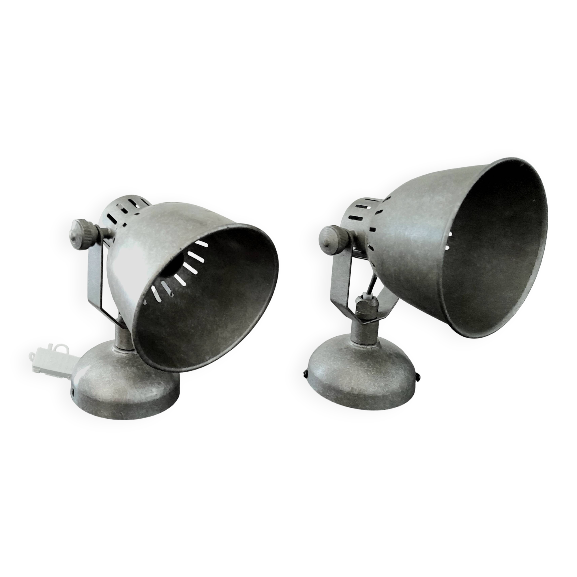 Pair of metal wall sconces