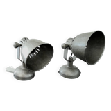 Pair of metal wall sconces