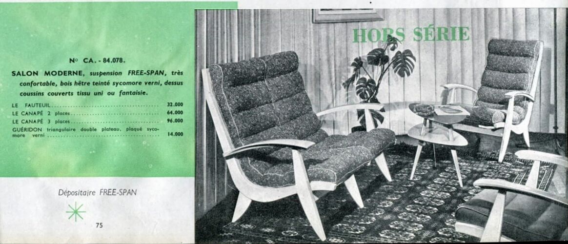 Salon complet 1954 de marque Free span