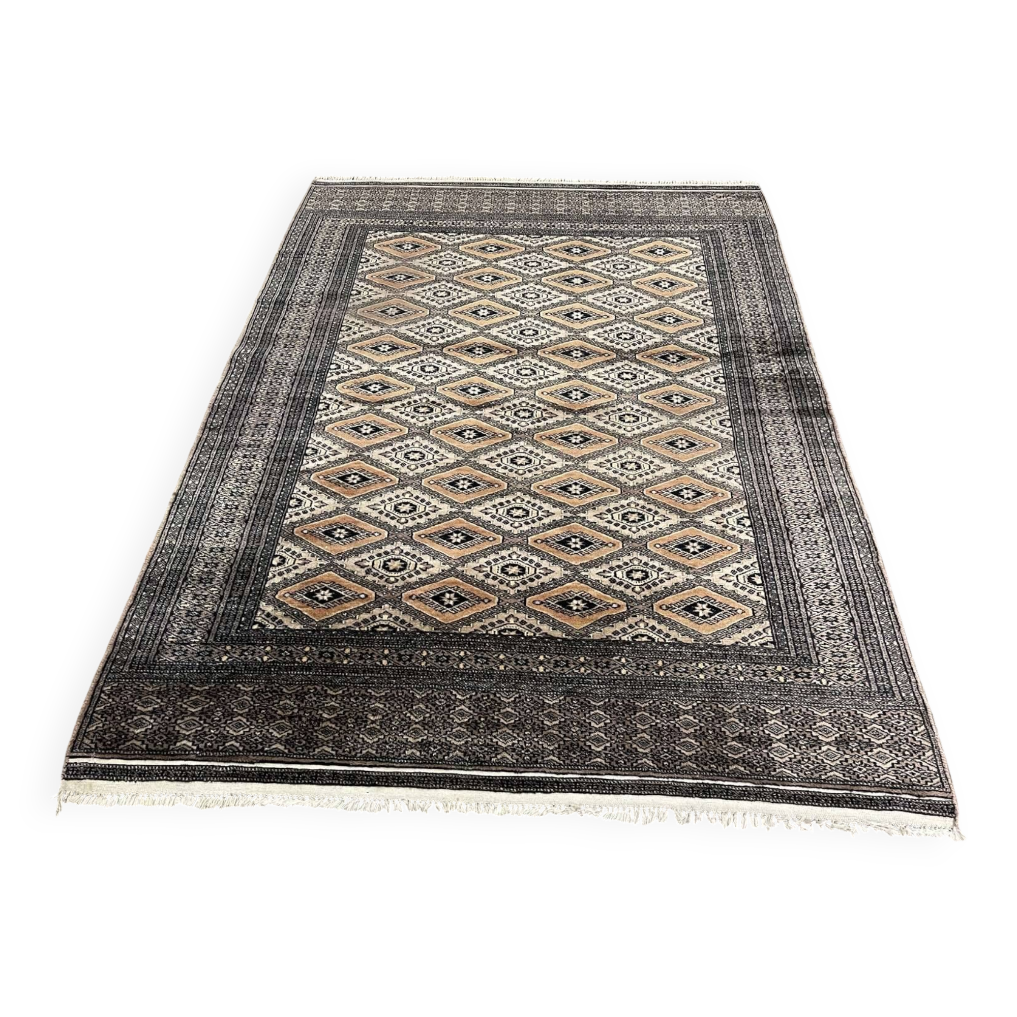 Handmade Pakistani wool and silk rug - 2m23x1m56