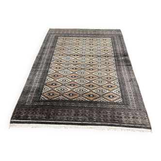 Tapis pakistanais en laine et soie fait main - 2m23x1m56