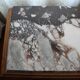 Wooden and marble bedside table