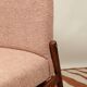 Vintage powder pink boucle armchair 1970 renovated