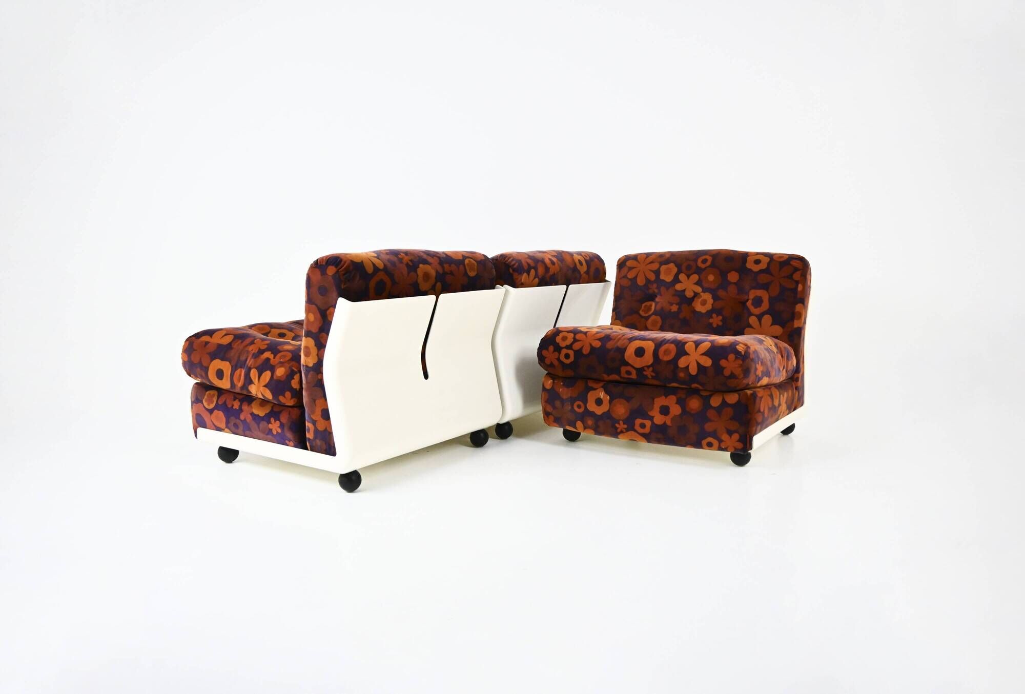 Set of 3 Amanta Armchairs by Mario Bellini for C&B Italia, 1960s