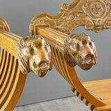 Pair of Renaissance-style folding armchairs, early 20th century