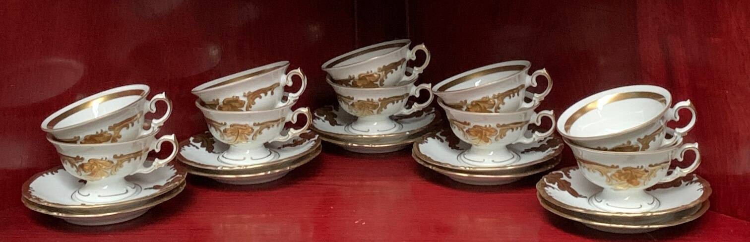Lot - 10 pairs of Wawel coffee cups