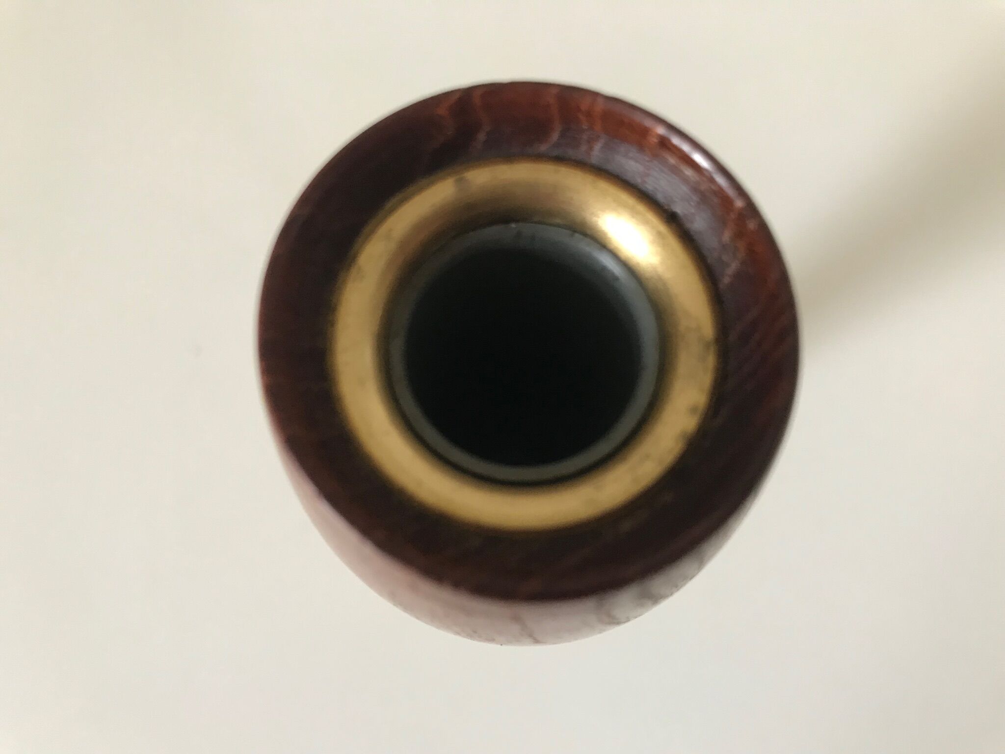 Candlestick Scandinavian brass and teak design 60s