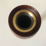 Candlestick Scandinavian brass and teak design 60s