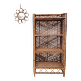 Vintage rattan shelf