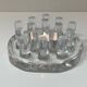 • Vintage solid glass sculptural candlestick