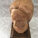 Bust in raw earth of atelier bust face of woman signed j.c.g.