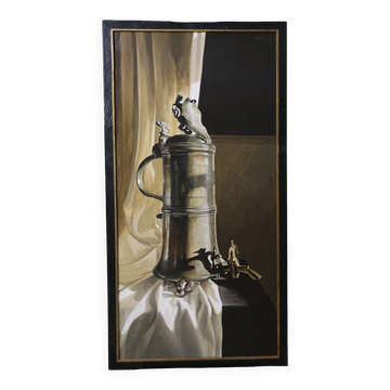 Still life with pewter potters' guild flagon – Marjolein van den Berg