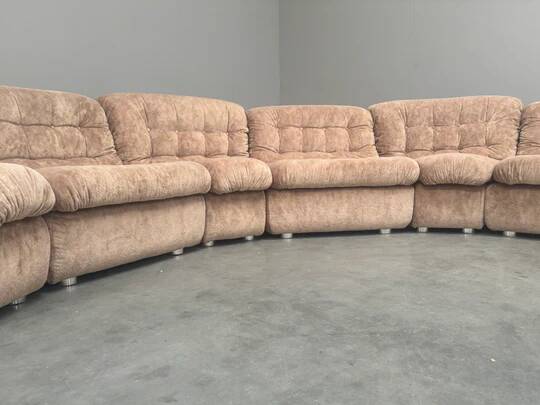 Vintage XXL round modular sofa, 1970s