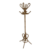 Porte manteau perroquet en rotin vintage 50's