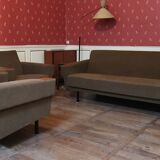 Sofa sofa daybed convertible 60 years 70 khaki