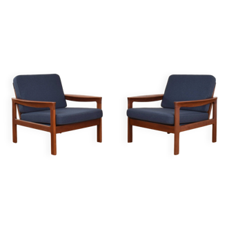 Mid-Century Danish Teak Armchairs by Arne Vodder for Comfort, 1960s, Set of 2