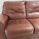 Canape 2 seater 100% leather brown